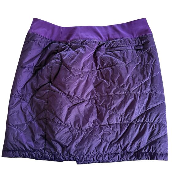 LL Bean A-Line Mini Snow Skirt 14 Regular Plus Purple Quilted Insulated Puffer - Picture 2 of 8